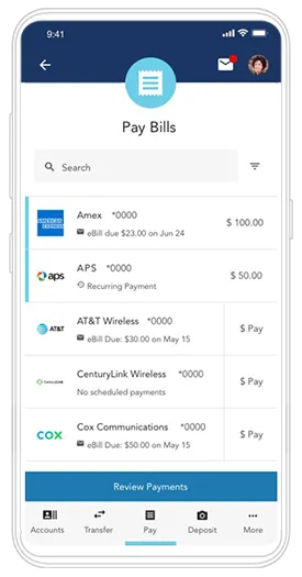 Oneaz Mobile Banking App Bill Pay 430X854